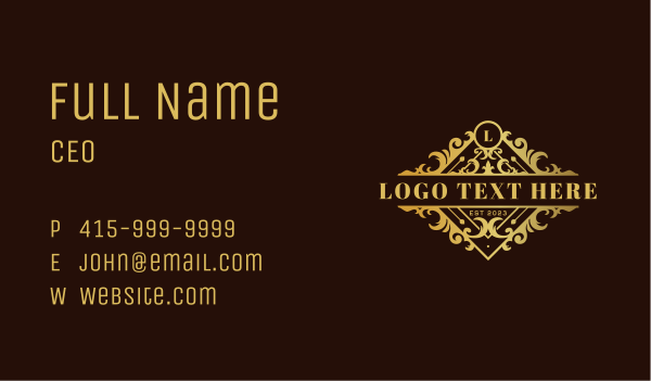 Premium Luxury Crest Business Card Design Image Preview