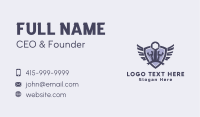 Wrench Repair Wing Shield Business Card Image Preview