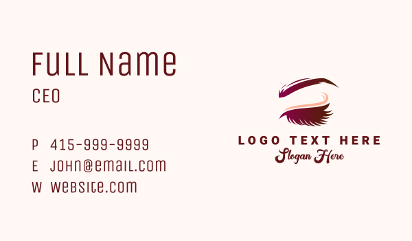 Wellness Woman Eyebrow Business Card Design Image Preview