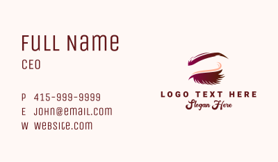 Wellness Woman Eyebrow Business Card Image Preview