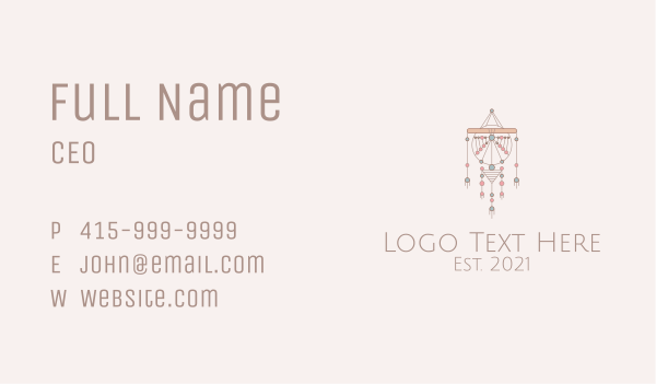 Macrame Handicraft Ornament  Business Card Design Image Preview