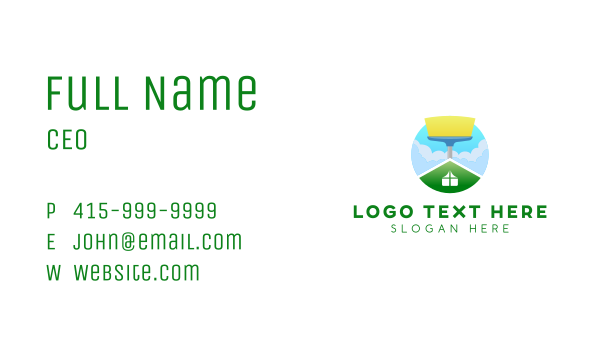 House Cleaner Broom Business Card Design Image Preview