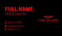 Red Wing Emblem Business Card Preview