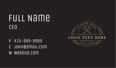 Hammer Tool Handyman Business Card Image Preview
