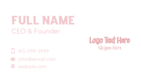 Cute Feminine Wordmark Business Card Image Preview