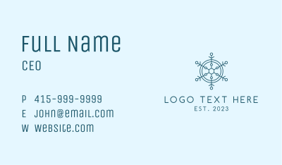 Blue Snowflake Badge  Business Card Image Preview