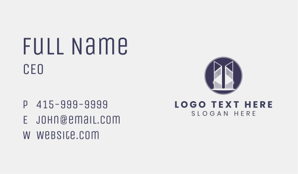 Urban Real Estate Building Business Card Design Image Preview