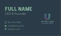 Modern Glitch Letter U Business Card Image Preview