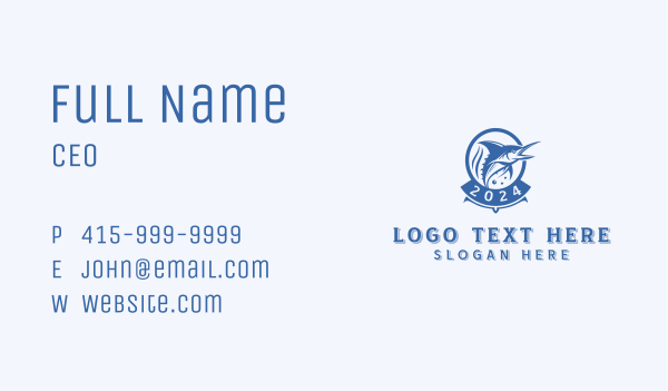 Blue Marlin Fisheries Business Card Design Image Preview