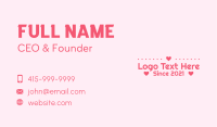 Red Lover Heart Wordmark Business Card Image Preview