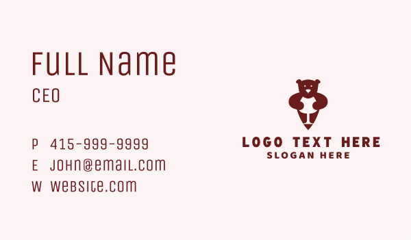 Bear Wine Bar Business Card Design Image Preview