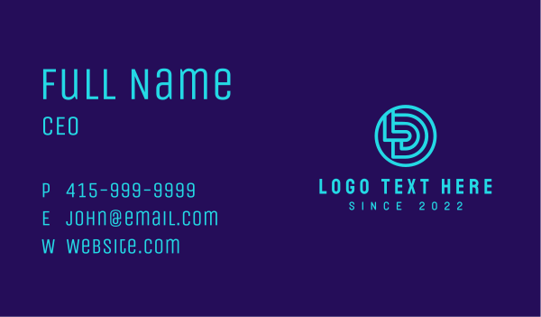 Digital Application Letter D Business Card Design Image Preview