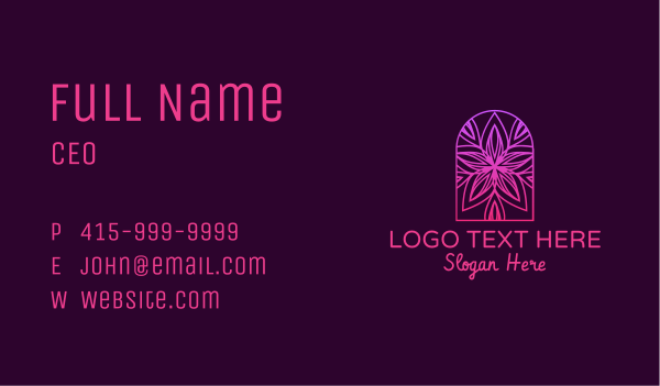 Mandala Arch Flower Business Card Design Image Preview