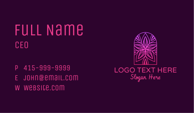 Mandala Arch Flower Business Card Image Preview