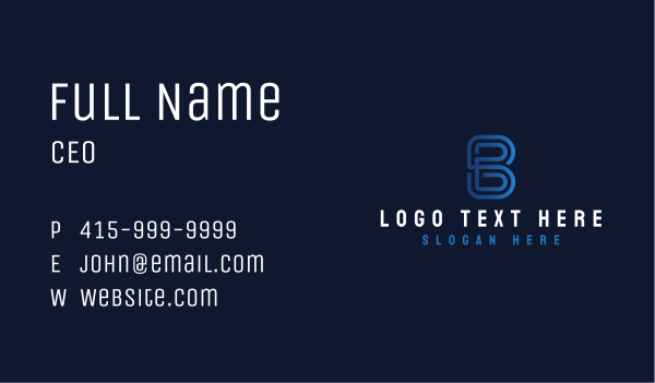 Media Tech Agency Letter B Business Card Design Image Preview