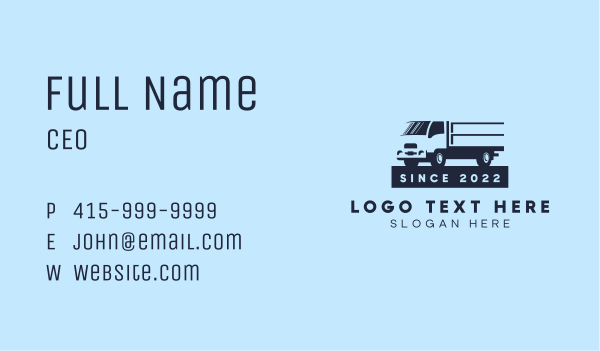 Delivery Truck Vehicle Business Card Design Image Preview