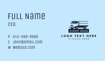Delivery Truck Vehicle Business Card Image Preview