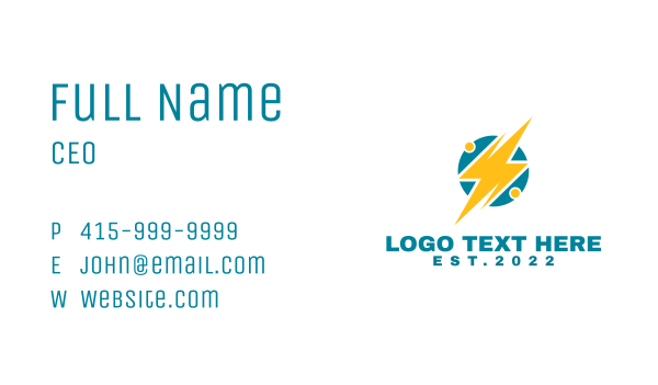 Charging Power Plant  Business Card Design Image Preview