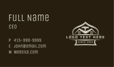 Carpentry Hammer Renovation Business Card Image Preview