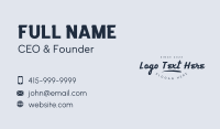 Handwritten Cursive Wordmark Business Card Image Preview