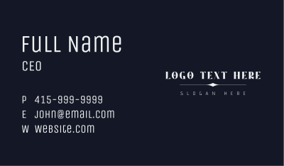 Elegant Apparel Wordmark Business Card Image Preview