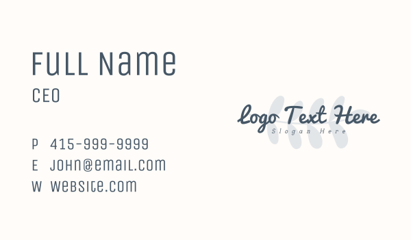 Floral Script Brand Business Card Design Image Preview