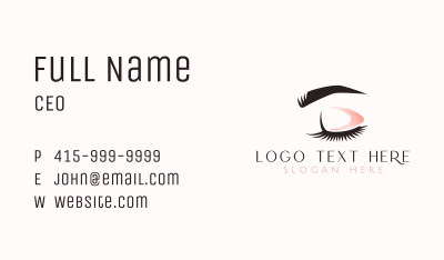 Eyebrow Makeup Eyelashes Business Card Image Preview
