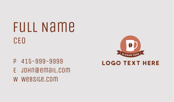 Coffee Bean Banner Business Card Design Image Preview