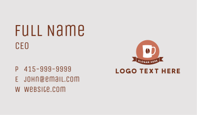 Coffee Bean Banner Business Card Image Preview