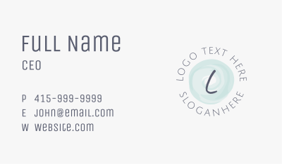 Watercolor Brush Lettermark Business Card Image Preview