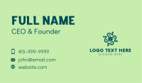Abstract Green Circuits Business Card Design