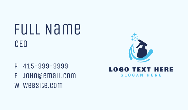 Housekeeper Spray Bottle Business Card Design Image Preview