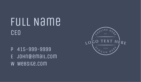 Generic Vintage Wordmark Business Card Design Image Preview