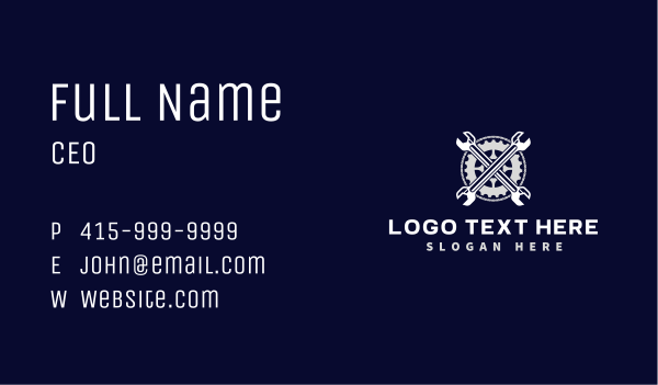 Wrench Chain Repair Business Card Design Image Preview