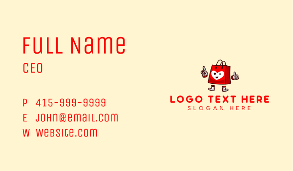 Retail Store Bag Business Card Design Image Preview