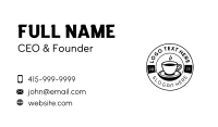 Hot Beverage Cafe Business Card Preview