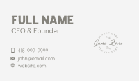 Feminine Cursive Wordmark Business Card Image Preview