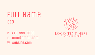 Lotus Flower Petals Business Card