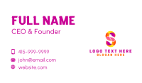 Colorful Business Letter S Business Card Design