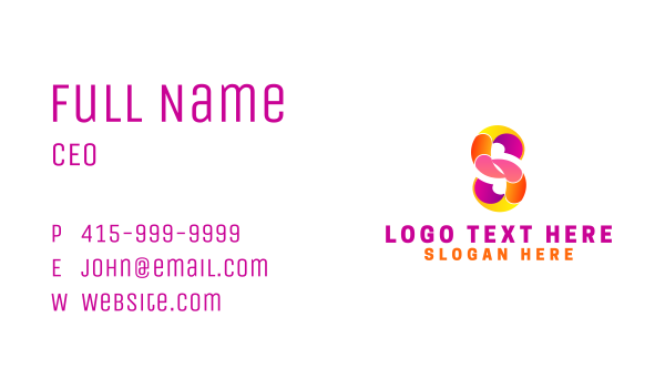 Colorful Business Letter S Business Card Design Image Preview