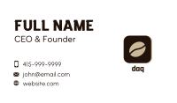 Coffee App Business Card Image Preview