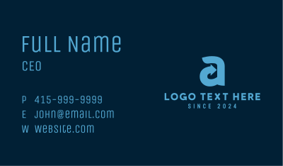 Logistics Arrow Letter A  Business Card Image Preview