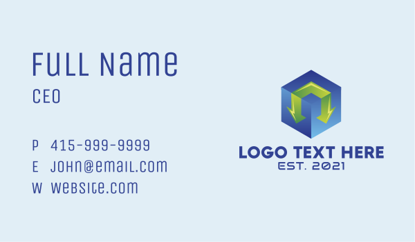 Digital Cube Courier  Business Card Design Image Preview