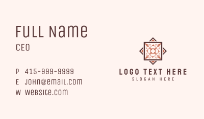 Ceramic Tile Pattern Business Card Image Preview