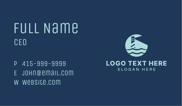 Lighthouse Tower Port Business Card Design Image Preview