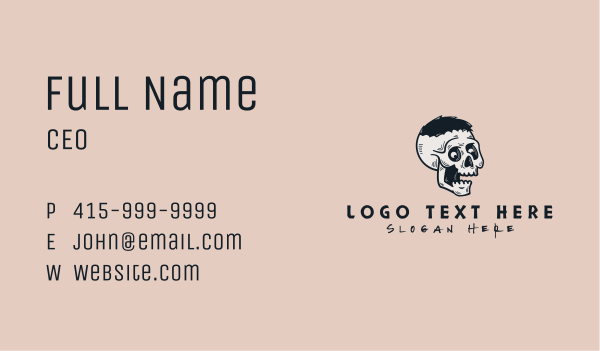 Skate Streetwear Skull Business Card Design Image Preview