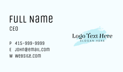 Fashion Boutique Wordmark Business Card Image Preview