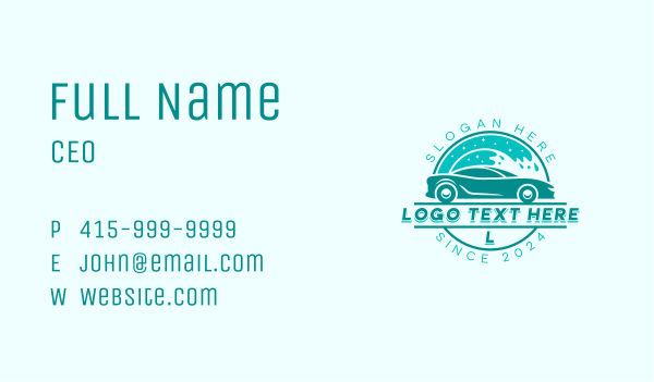 Auto Car Wash Detailing Business Card Design Image Preview