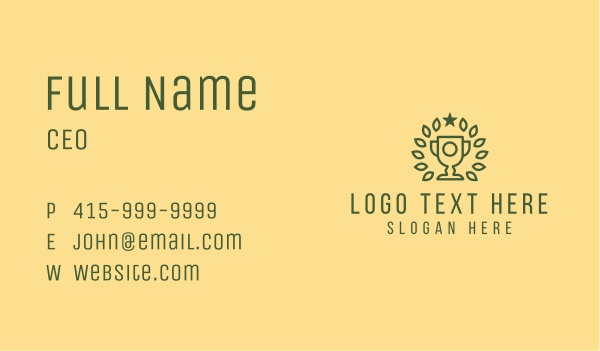 Nature Trophy Award Business Card Design Image Preview