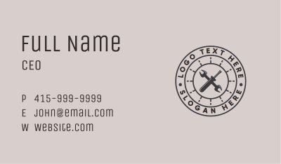 Handyman Wrench Screwdriver Business Card Image Preview